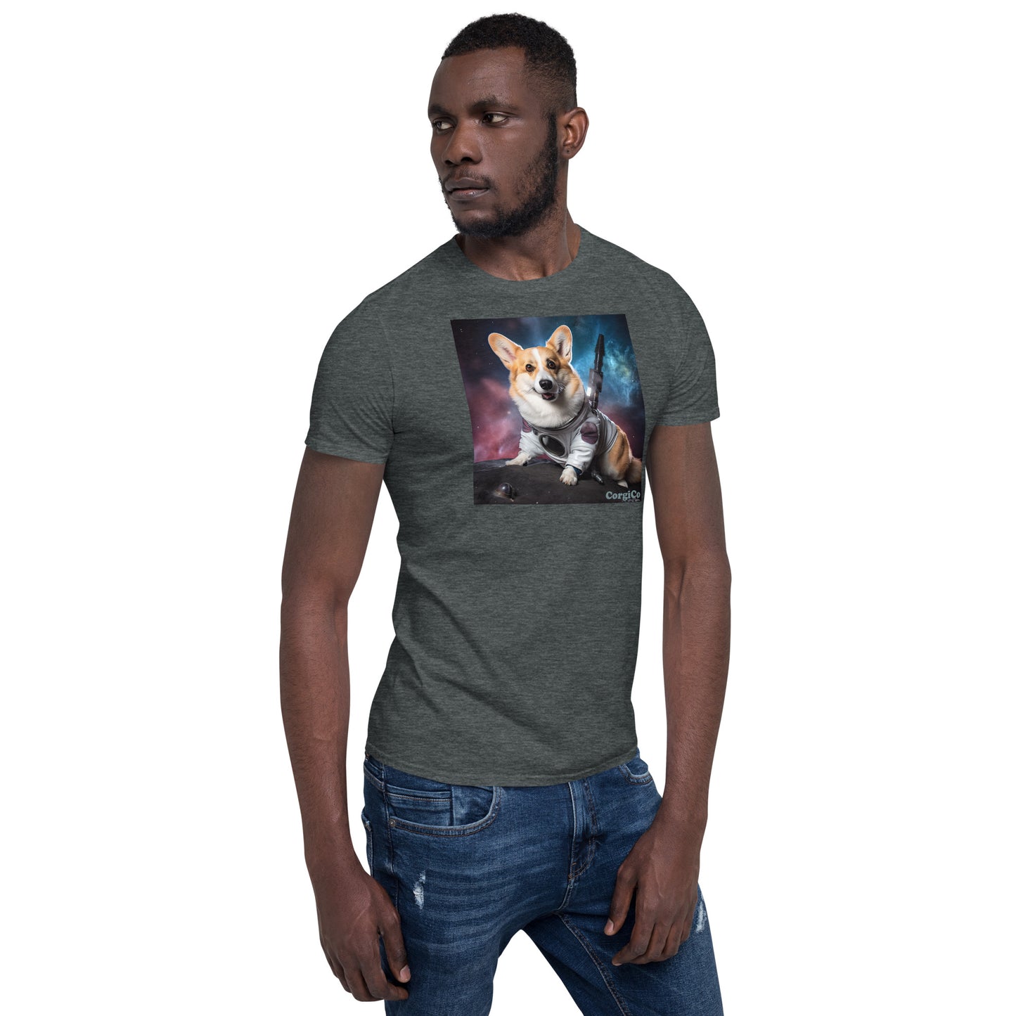 Space Mission Corgi Short-Sleeve Unisex T-Shirt