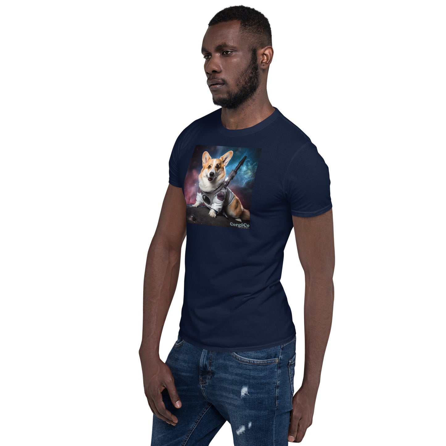 Space Mission Corgi Short-Sleeve Unisex T-Shirt