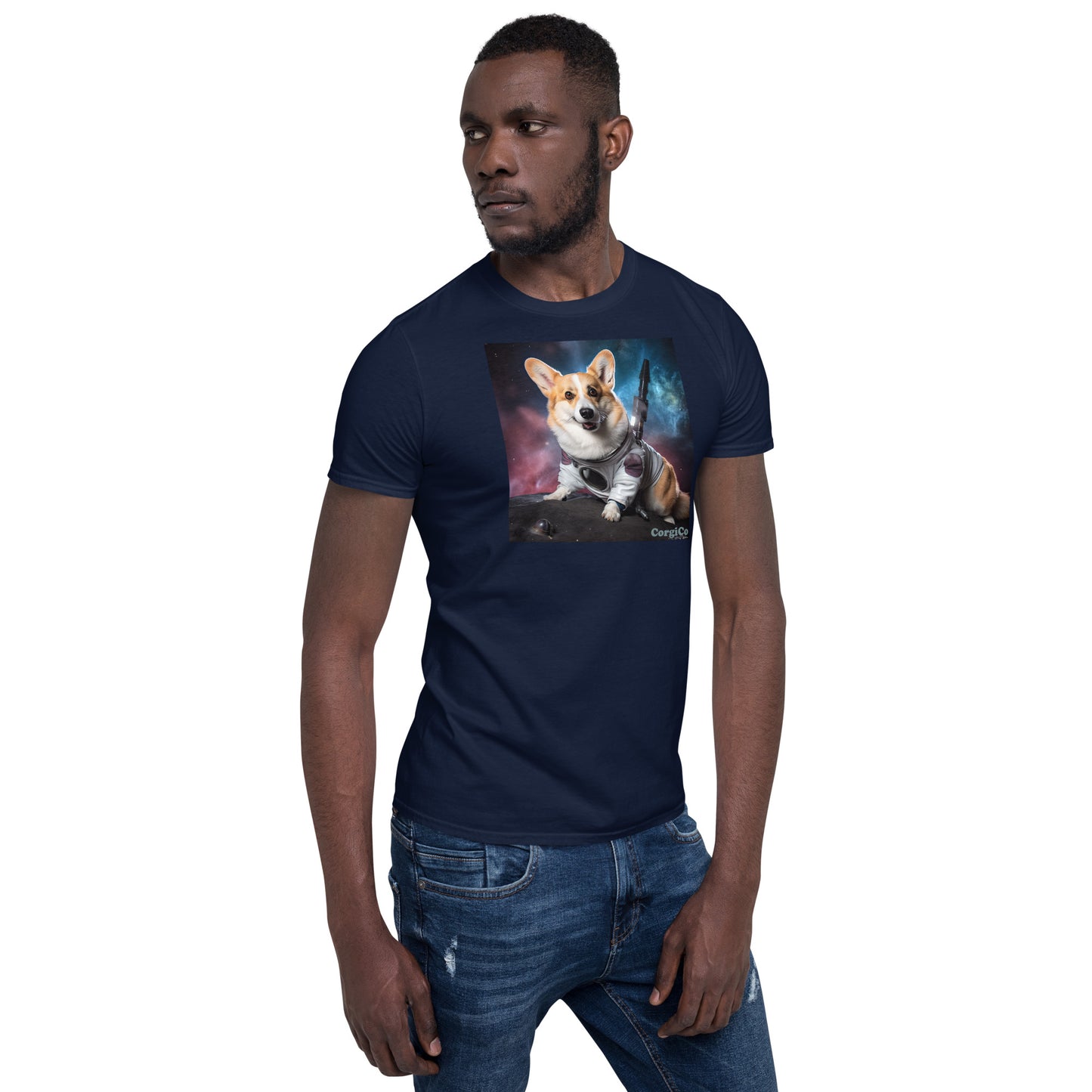 Space Mission Corgi Short-Sleeve Unisex T-Shirt