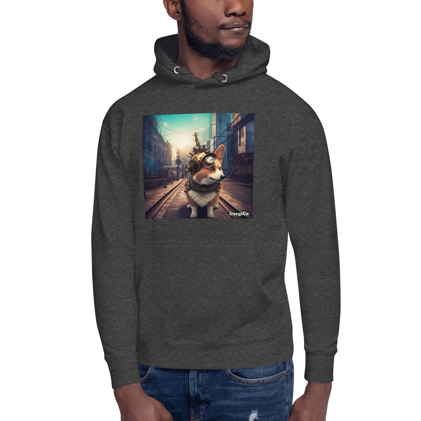 Steampunk Street Corgi Unisex Hoodie