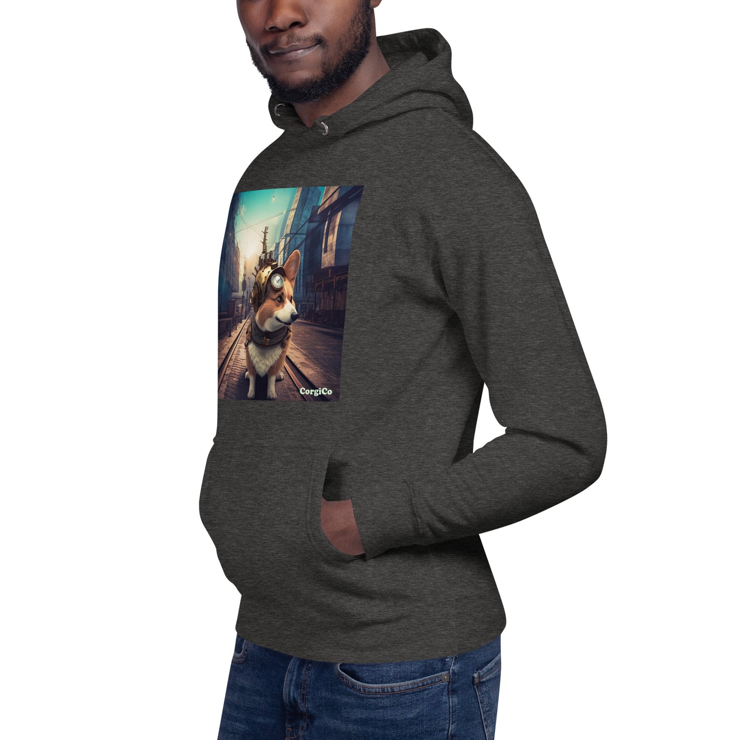 Steampunk Street Corgi Unisex Hoodie