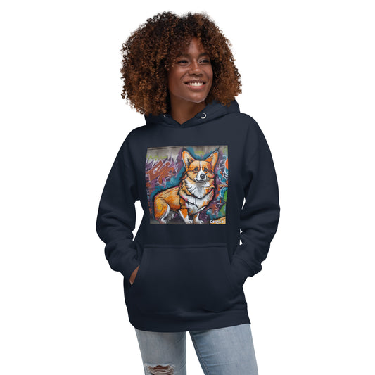 Pembroke Graffiti Wall Corgi Unisex Hoodie