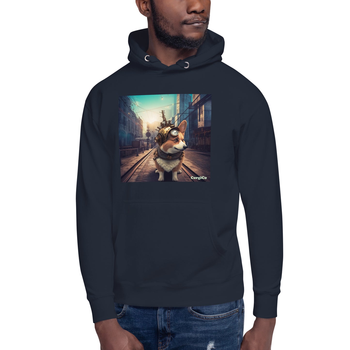 Steampunk Street Corgi Unisex Hoodie