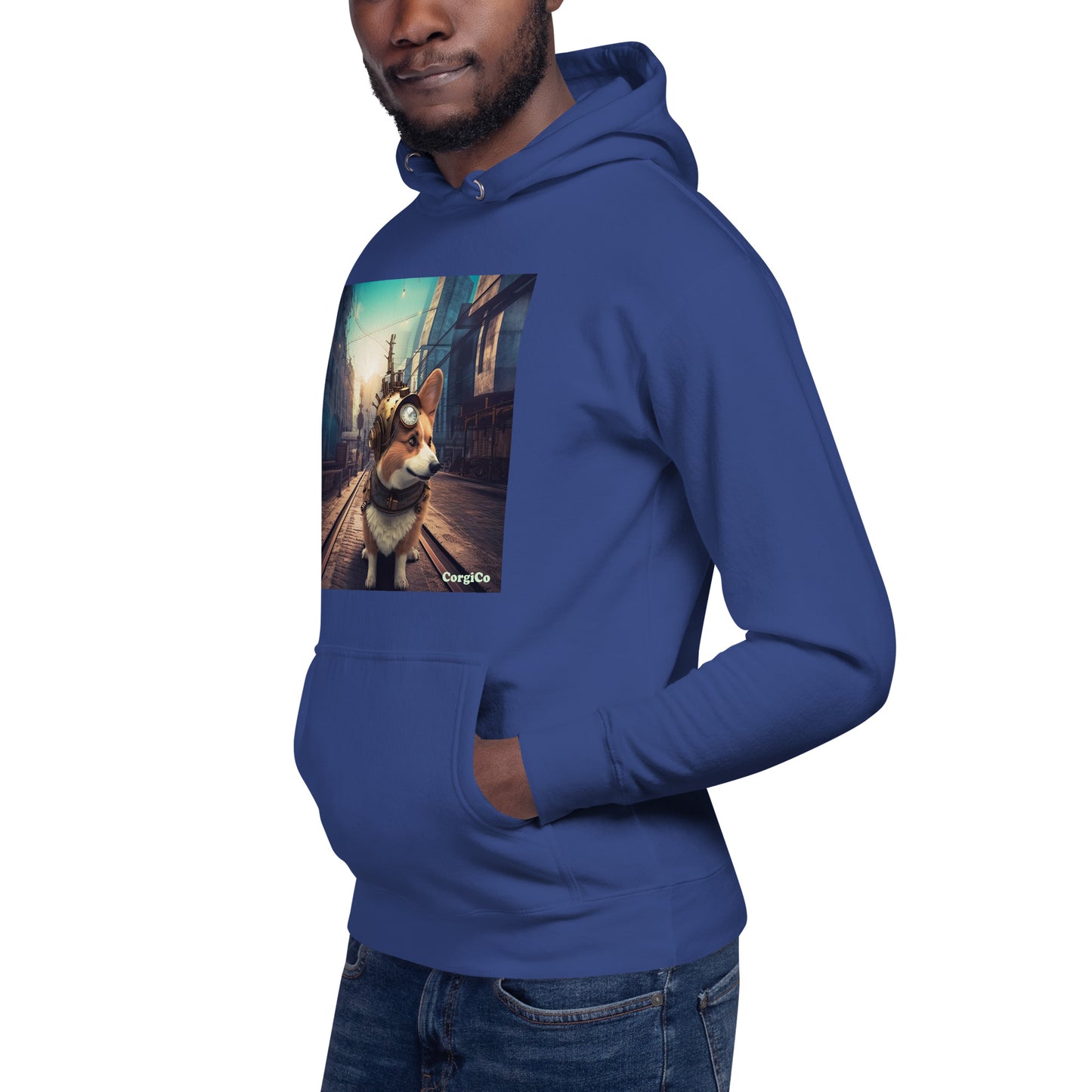 Steampunk Street Corgi Unisex Hoodie