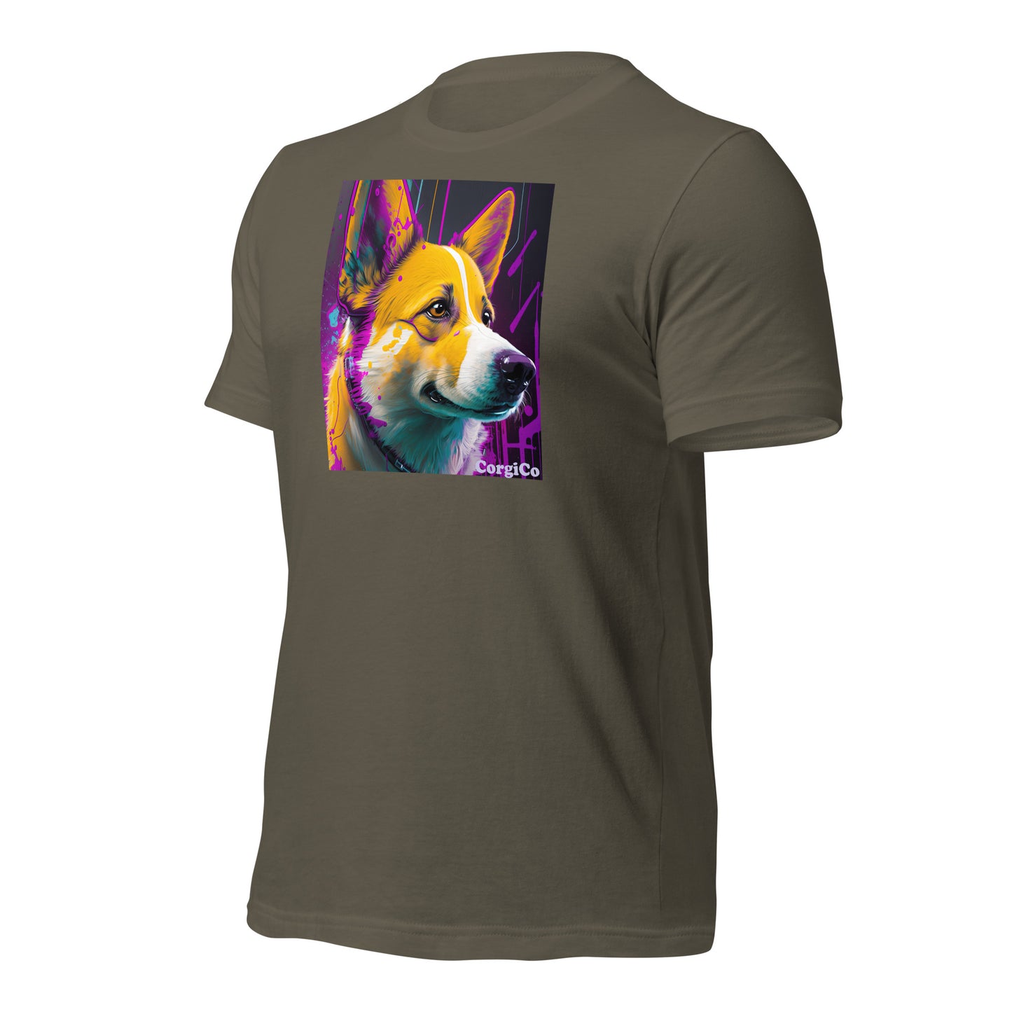 Purple Paint Drip Corgi Unisex T-shirt