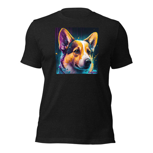 Paint Drip Art Corgi Unisex t-shirt