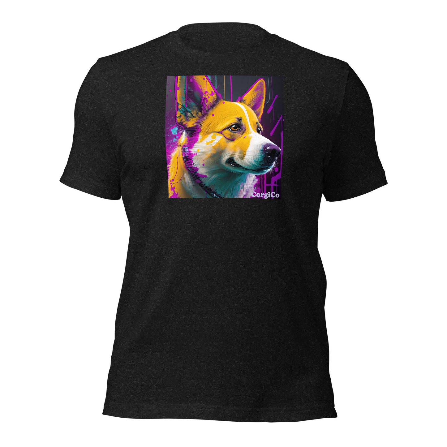 Purple Paint Drip Corgi Unisex T-shirt