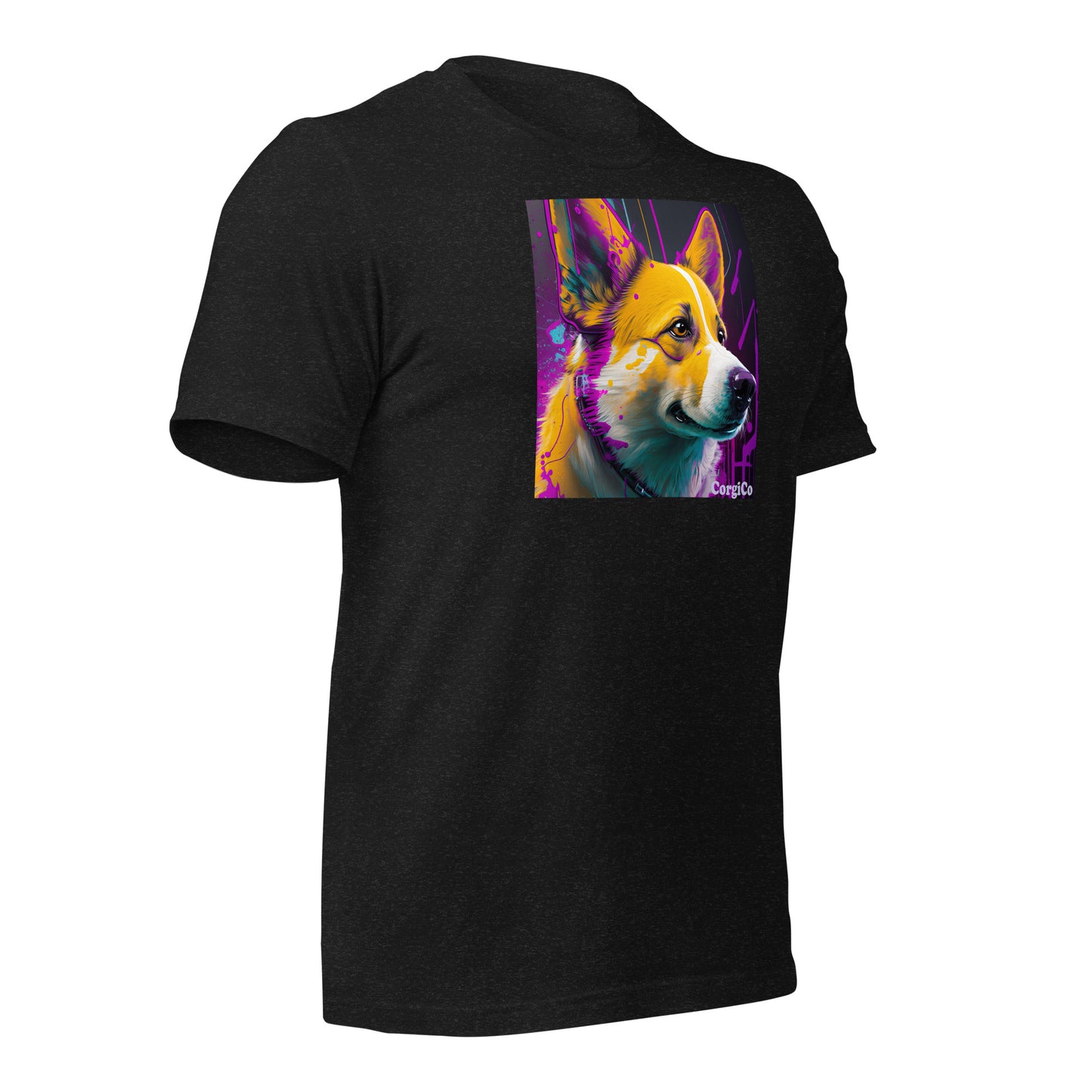 Purple Paint Drip Corgi Unisex T-shirt