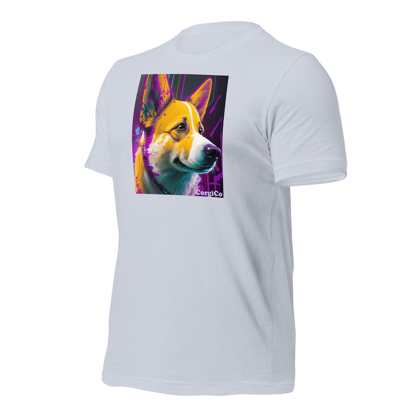 Purple Paint Drip Corgi Unisex T-shirt