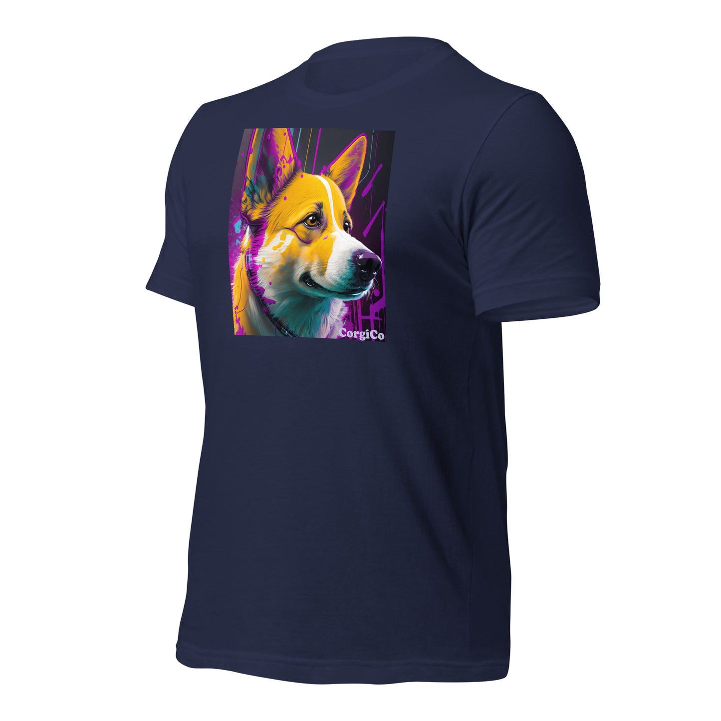 Purple Paint Drip Corgi Unisex T-shirt