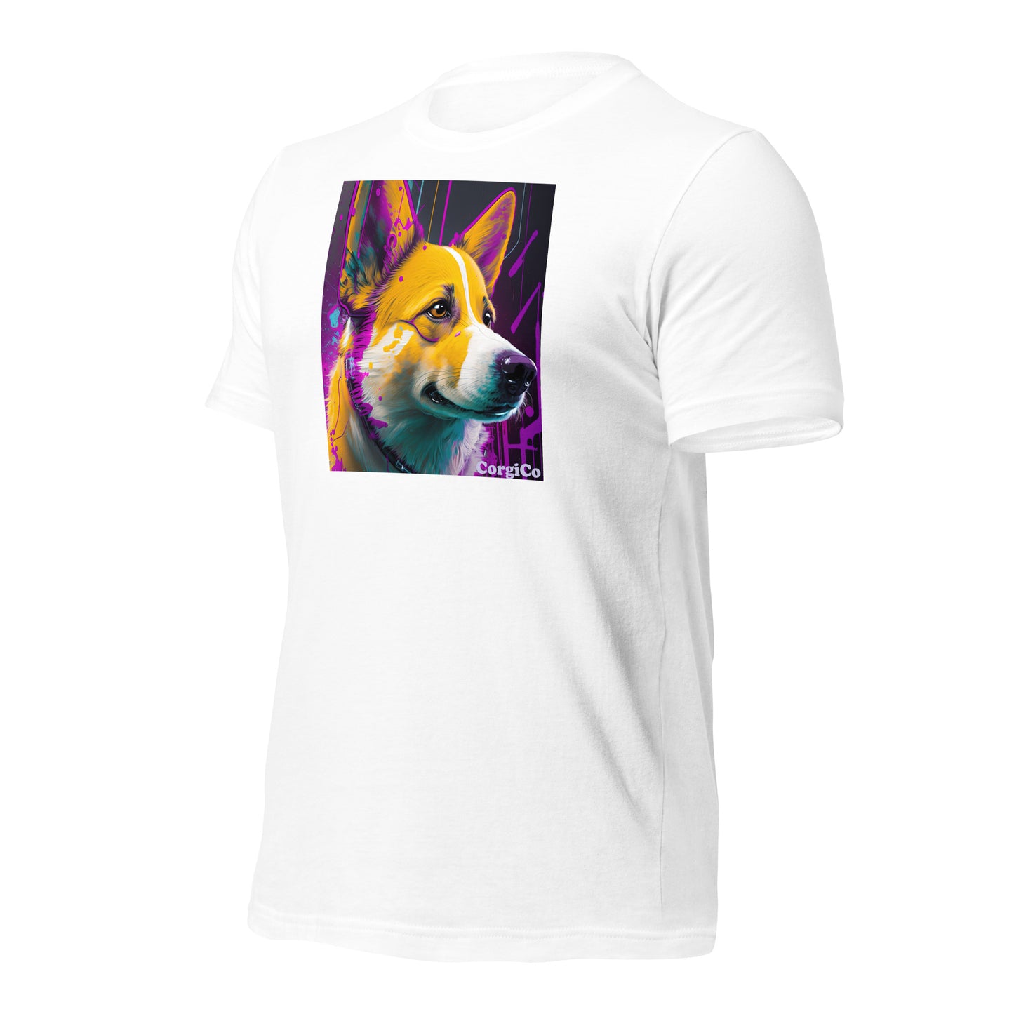 Purple Paint Drip Corgi Unisex T-shirt