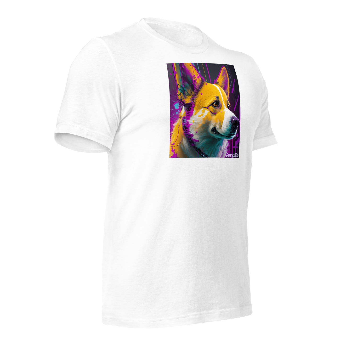 Purple Paint Drip Corgi Unisex T-shirt