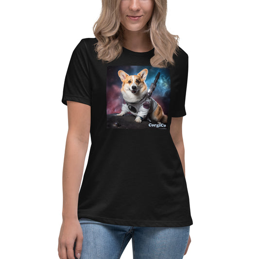 Space Mission Corgi Women's Relaxed T-Shirt