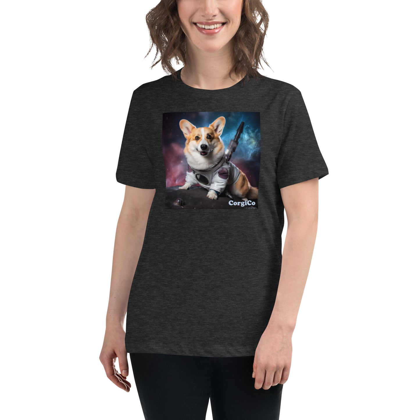 Space Mission Corgi Women's Relaxed T-Shirt